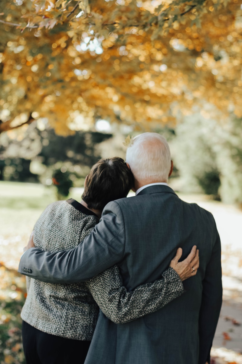 man and woman holding each other